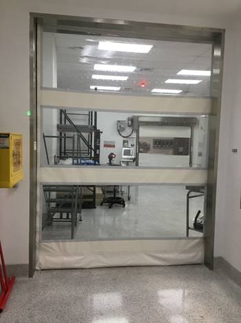 LiteSpeed Cleanroom Door - White Curtain with Vision Panels Option