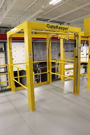 GateKeeper Mezzanine Safety Gate - Open Position
