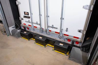 Loading dock gap before PitMaster Vertical installation - right angle